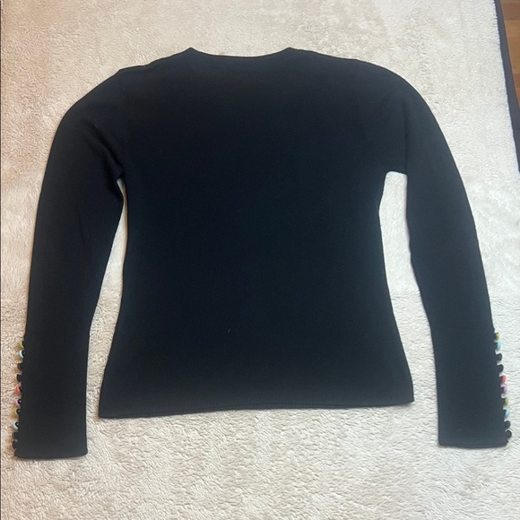 Tencel Wool Blend Sweater with Colorful Button Accents sz M - Picture 9 of 9